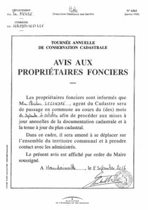 Avis aux propriétaires fonciers